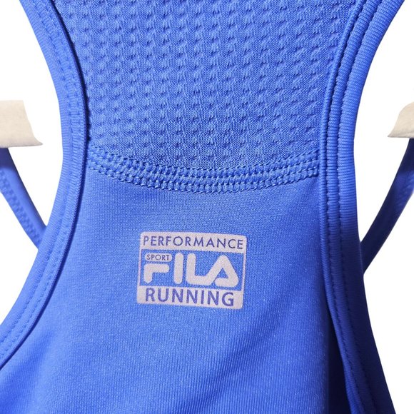 Fila Womens Blue Racerback Sports Bra Running Performance Activewear Polyester & - Picture 4 of 4